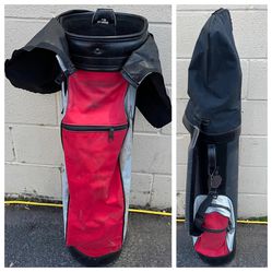 Miller Golf Bag Red And Black With Rain Cover