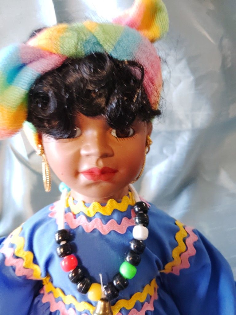 new African trans World collection Porcelain doll