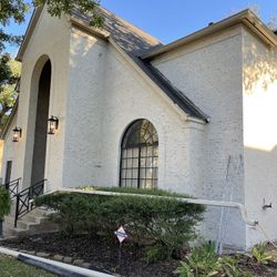 German smear works on brick houses.