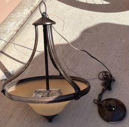 Rubbed Bronze Hanging Chandelier