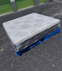 NEW KING SIZE 76x80” MATTRESS AND BOX SPRING-2pcs
