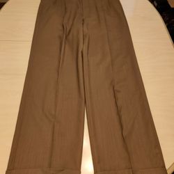 Pronto Uomo Brown Cuffed Slacks, 36