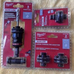 Milwaukee QUIK-LOK Hole Saw Arbor Set