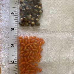 Orange And Brown Glass Beads