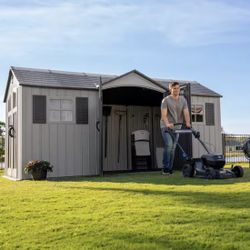 Lifetime Dual Entry 15 ft. W x 8 ft. D Resin Outdoor Storage Shed (120 sq. ft. )