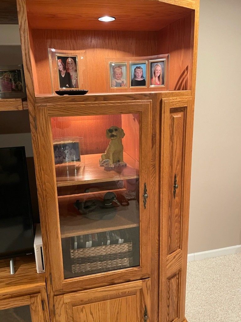 Solid Oak Entertainment Center for Sale in Oswego, IL OfferUp