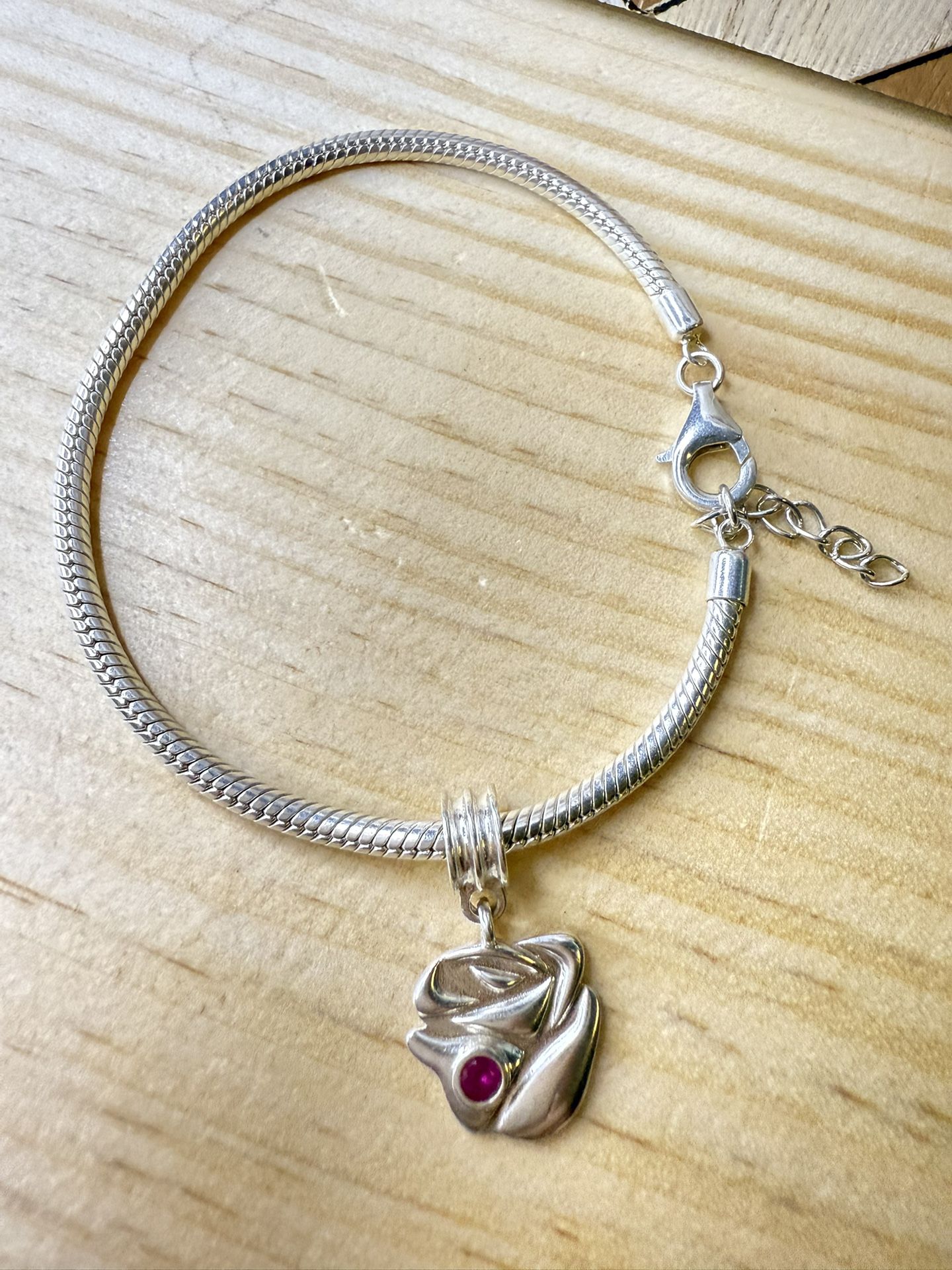 Sterling silver bracelet size 7-8” adjustable 14.2g