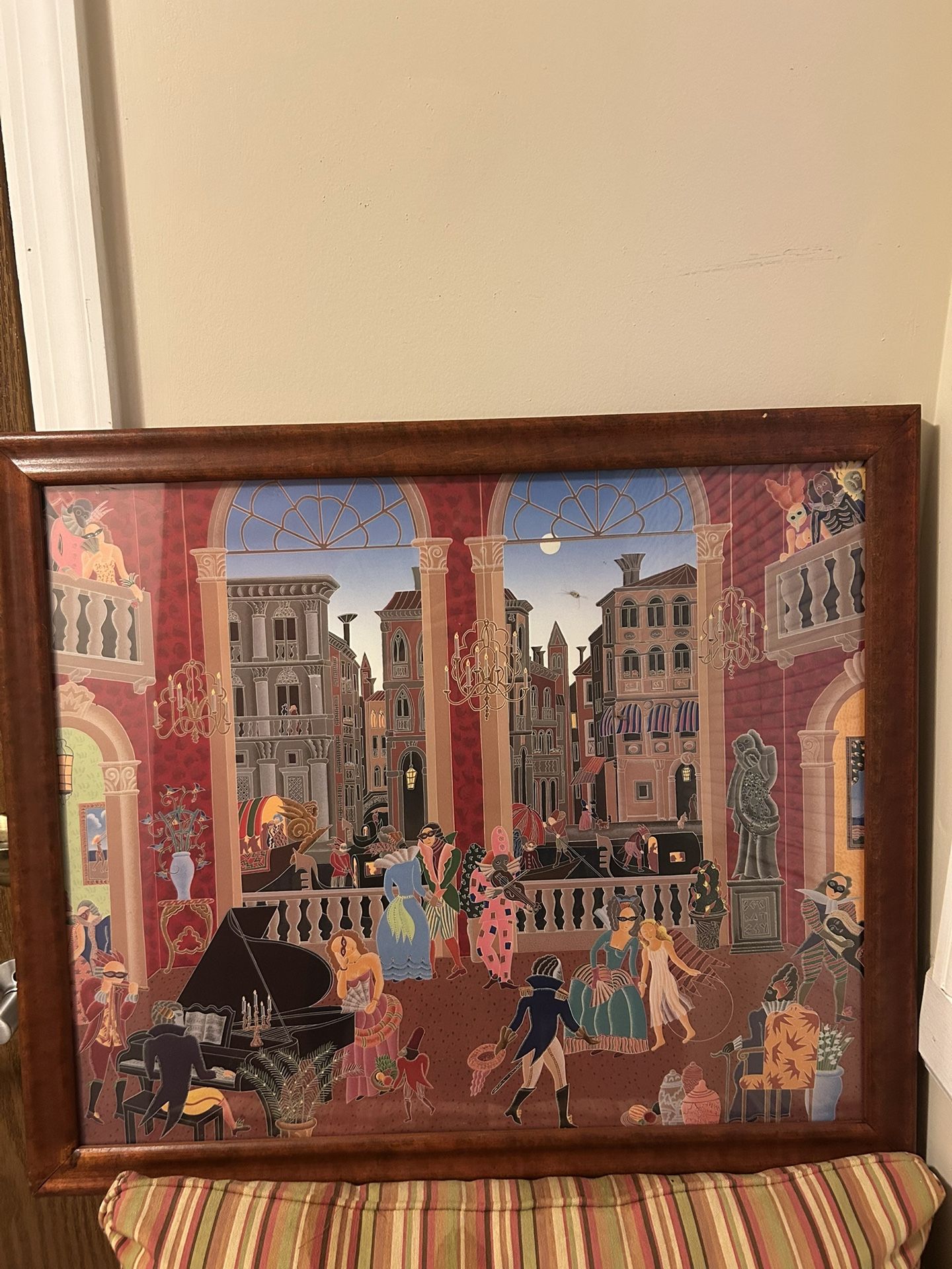 THOMAS MCKNIGHT SAVE VENICE (ITALY) CARNIVAL IN VENICE FINE ART POSTER PRINT 