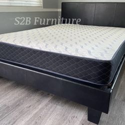 Ck Expresso Platform Bed With Ortho Mattress Included 