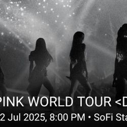 Black Pink Concert Tickets 7/12/25 Saturday SoFi Stadium 8pm