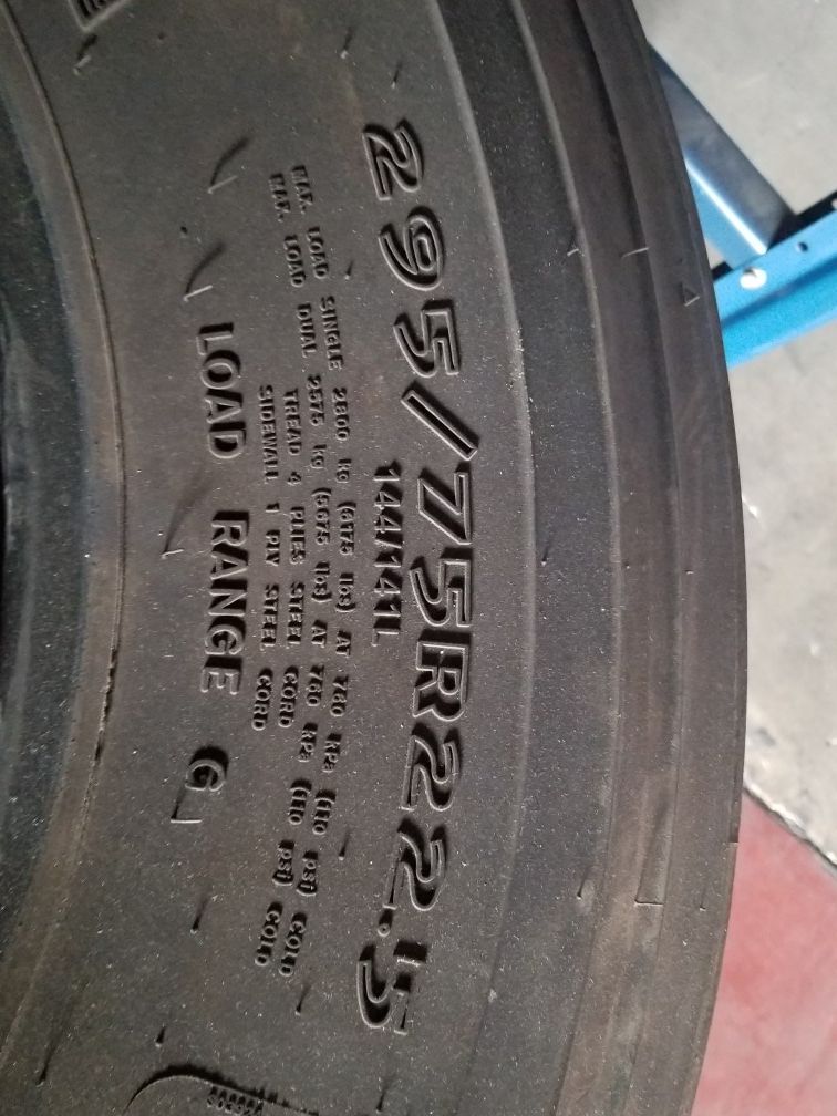 Used Spare Goodyear Tires from Trailer