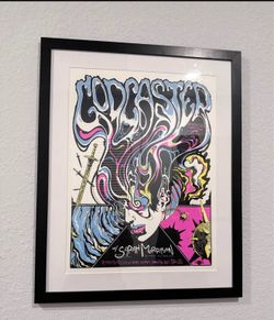 Psychedelic Modern Art Godcaster Concert Poster
