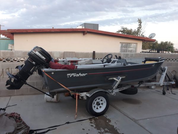 Fisher aluminum boat