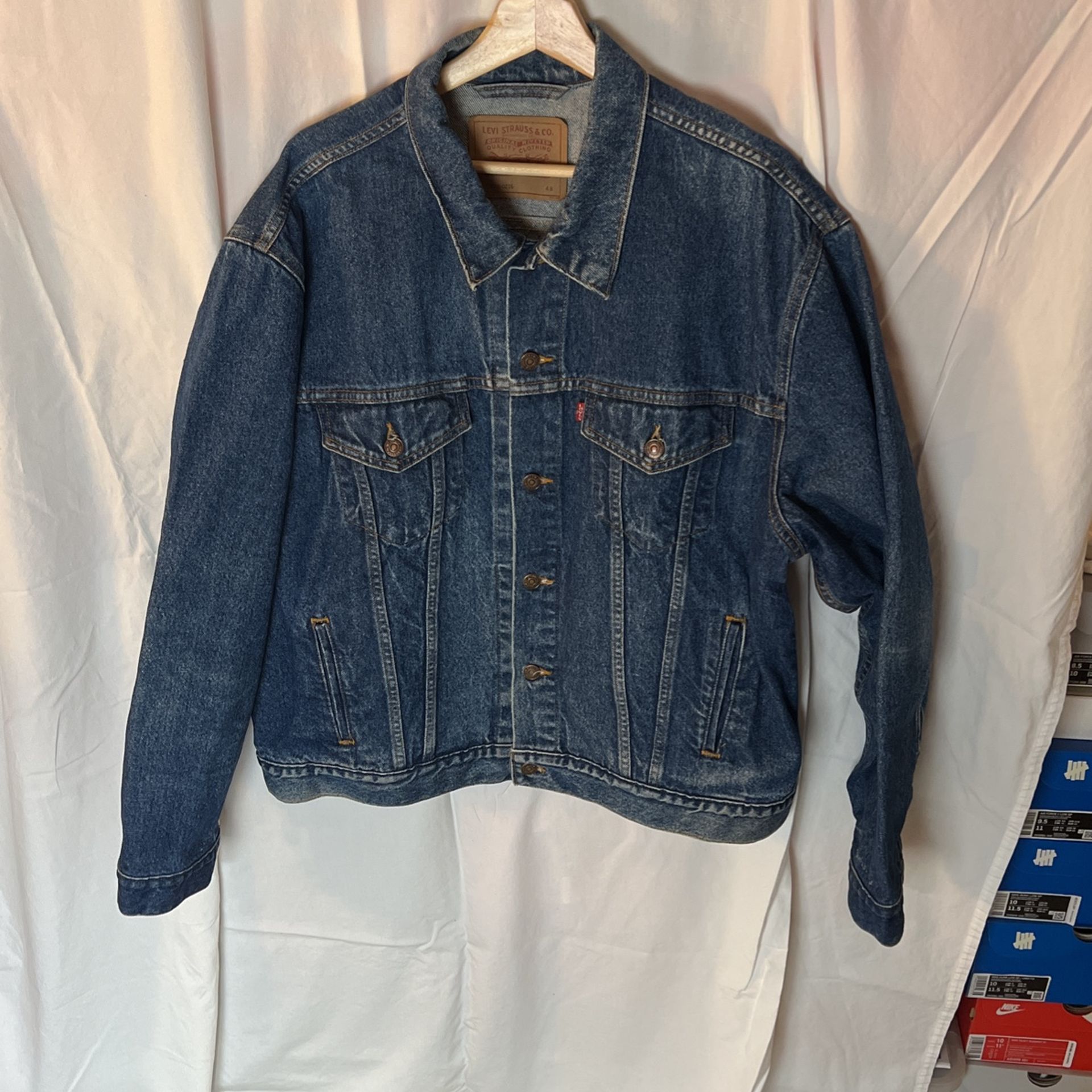 Levi Vintage Denim Jacket Size 48 Used USA
