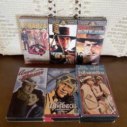 VHS tapes — Western, Clint Eastwood And John Wayne