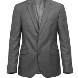 Kenneth Cole Reaction Men’s Gray Blazer Sport Coat Jacket 42R Stretch