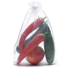 White Organza bags 50 pc 8X12 Inch Organza Gift Bags