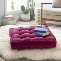 Magenta/Fuchsia Velvet Floor Cushion 24”x24”