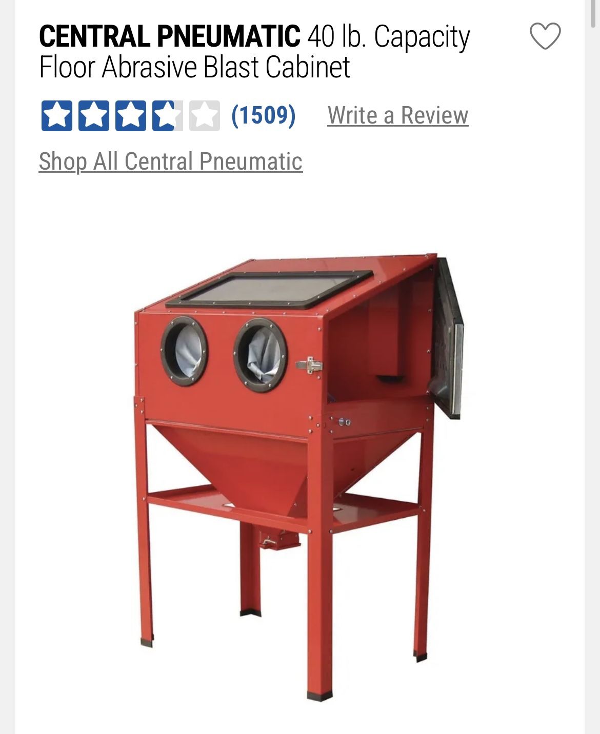 Sand Blasting Cabinet