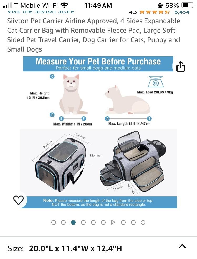 Siivton Pet Carrier ( Auto/ Airline)