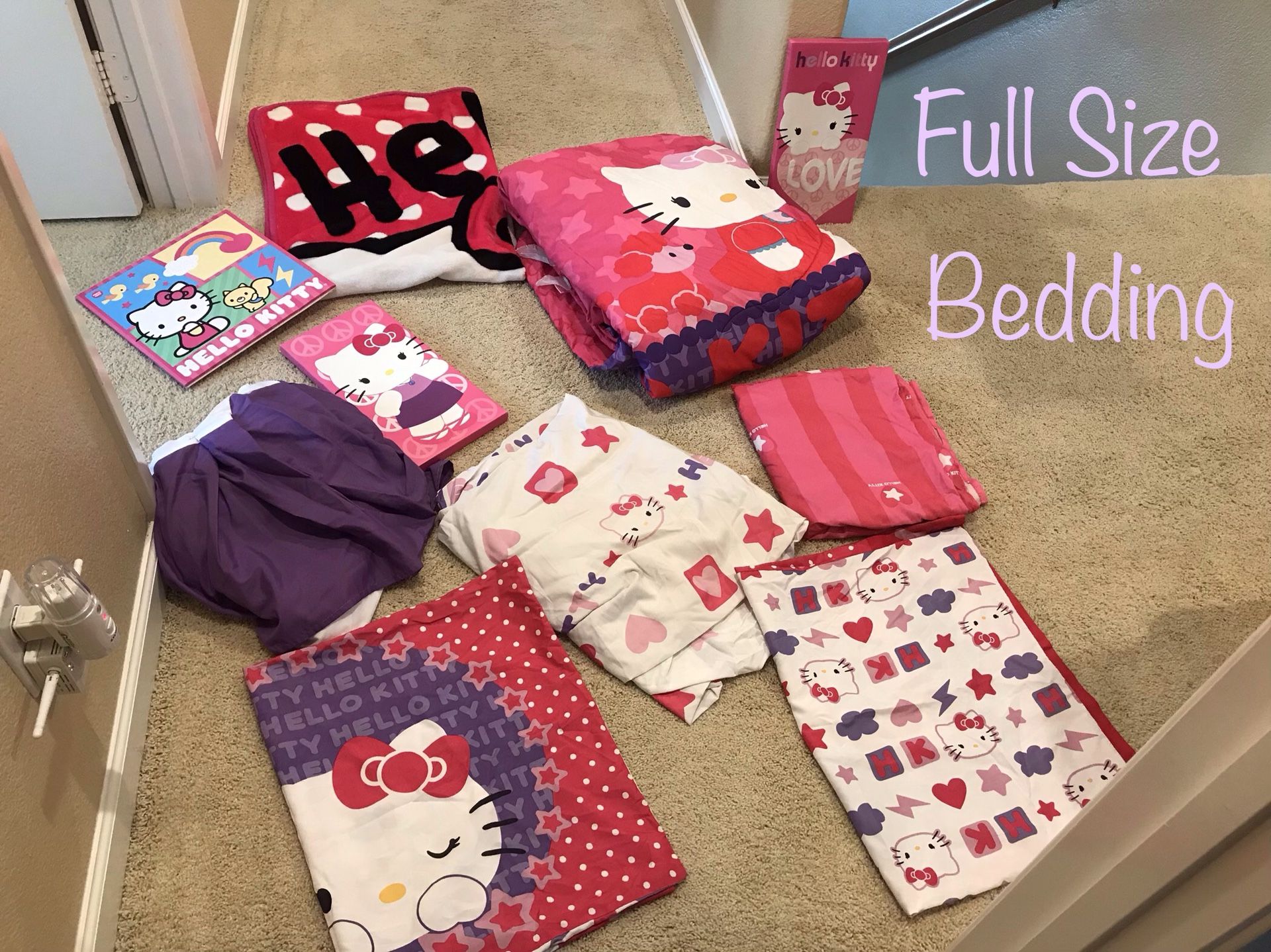 Full Size Hello Kitty Bedding Set