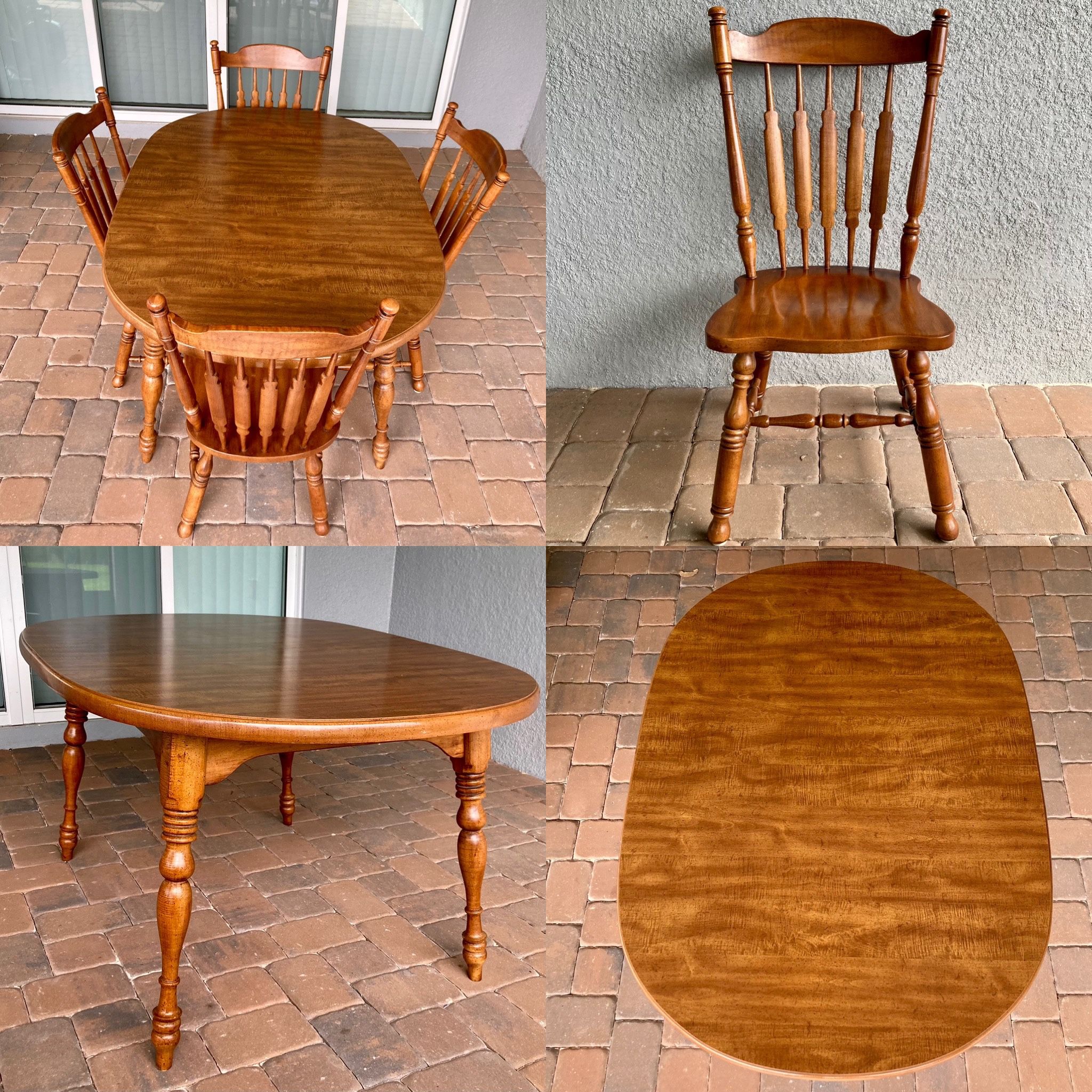 Vintage maple table and chairs hotsell