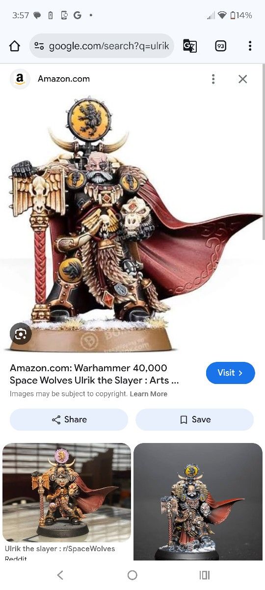 Warhammer 40k Ulrik The Slayer Space Wolves. Camera On Phone Is Broken, Sorry For The Funky Pic.