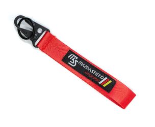 BRAND NEW JDM Mazdaspeed Red Racing Wrist Keychain Metal key Ring Hook Strap Lanyard Universal