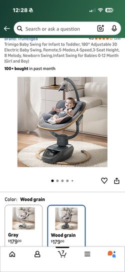 Trimigo Baby Swing for Infant to Toddler