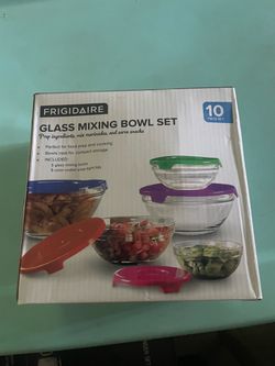 Frigidaire Glass Mixing Bowl Set 10 pieces