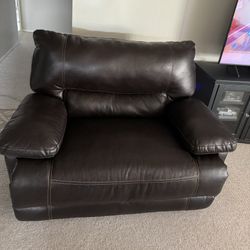 Leather Oversized Reclining Chair