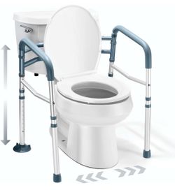 Toilet safety rail. Both height and width adjustable.