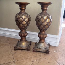 Large/chunky Candle Holders (Pair) 