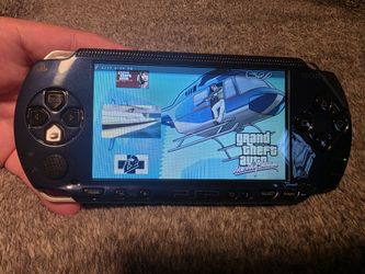Playstation Psp 1000 Blue Phat Mod--ded Video Game Console IPS screen upgrade