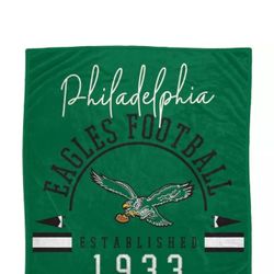 Philadelphia Eagles 60'' x 70'' Script Flannel Fleece Blanket