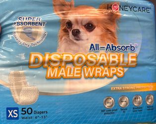 Male dog wrap diaper size XS
