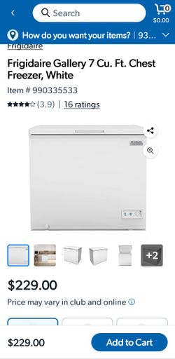 Frigidaire Gallery 7 Cu. Ft. Chest Freezer, White