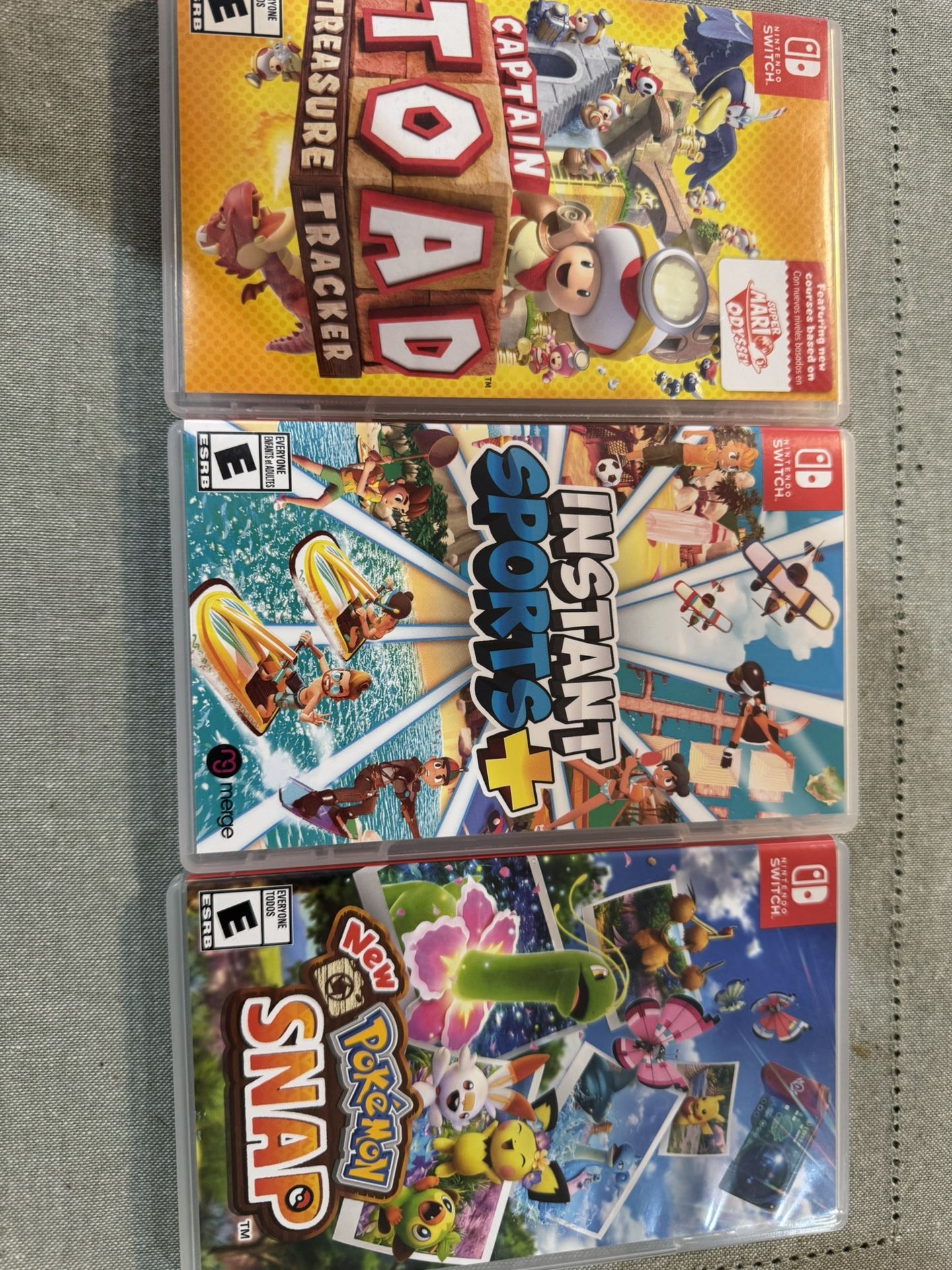 Switch Games - Captain Toad, Instant Sports +, Pokémon Snap