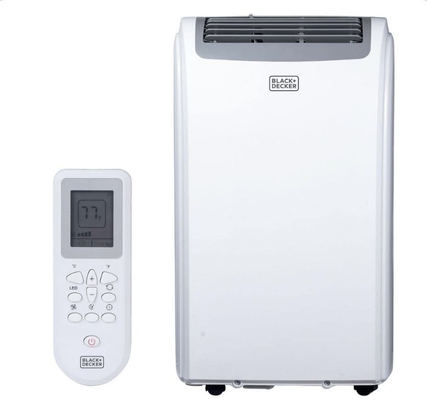BLACK+DECKER BPP 8000 BTU Cooling Rating (DOE) Portable Air Conditioner Cools 550 sq. ft. with Remote Control in White