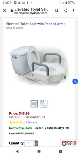 New Drive Elevated Toilet Seat