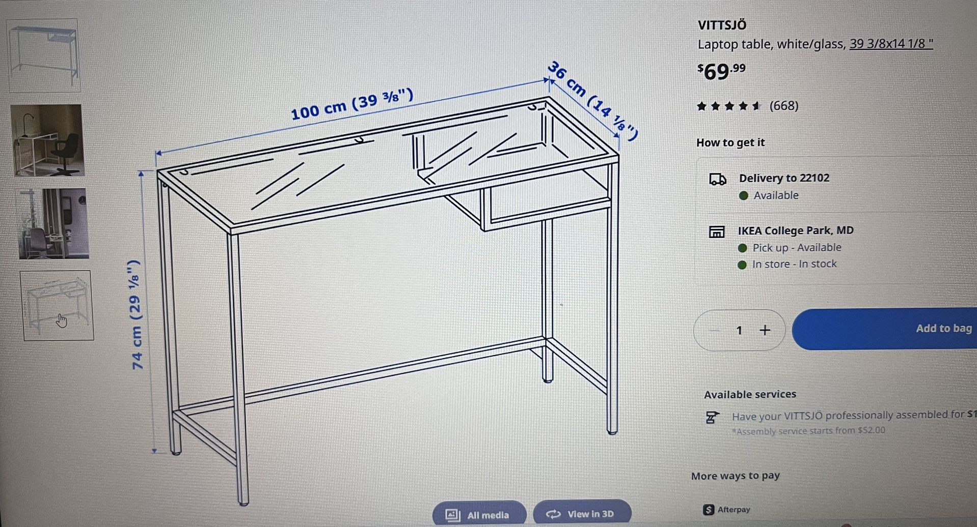 TABLE FOR LAPTOP 