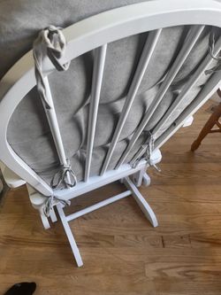 Grey rocking chair