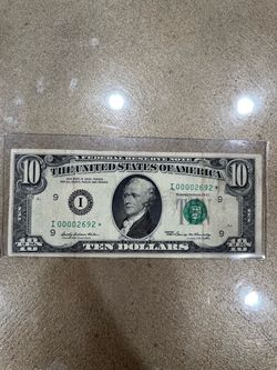 1969 $10 Federal Reserve Star Note ⭐️ very low serial number