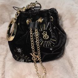 Victoria Secret Velvet Bucket Bag Keychain/charm