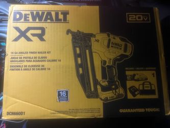 Dewalt XR 16 Ga Angled Finish Nailer Kit