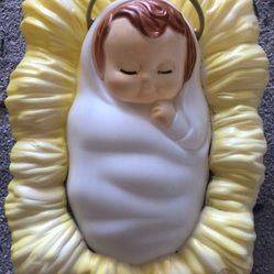 Empire, Rare Baby Jesus Blow Mold with Halo, Includes The Light Cord, Indoor and Outdoor, Retired, Great Condition!
