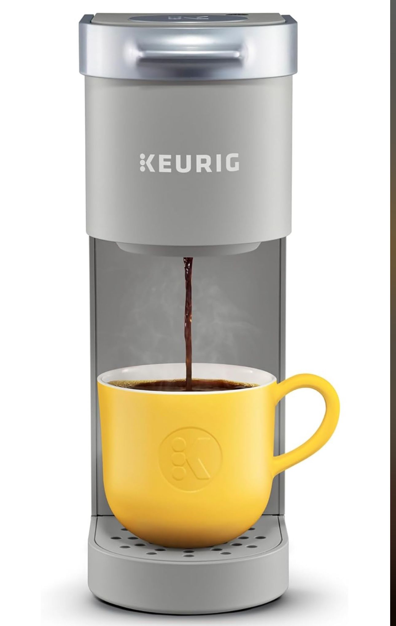 Keurig K-Mini Single Serve K-Cup Pod Coffee Maker, 6 to 12oz Brew size, with Cord Storage, Perfect for Small Spaces, Studio Gray