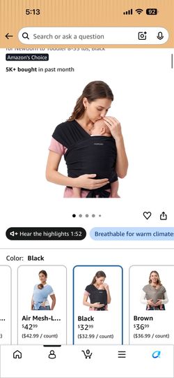 Momcozy baby wrap