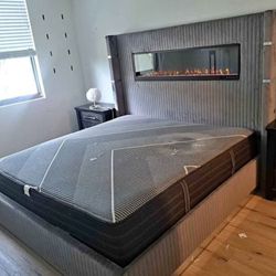 Queen Bed With Fireplace 🔥 New $699