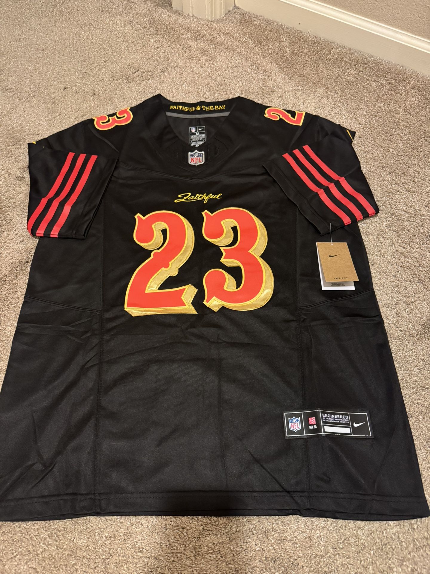 NFL San Francisco 49ers Christian McCaffrey Jersey - Faithful to the City Edition. Brand new! Size Medium & Large